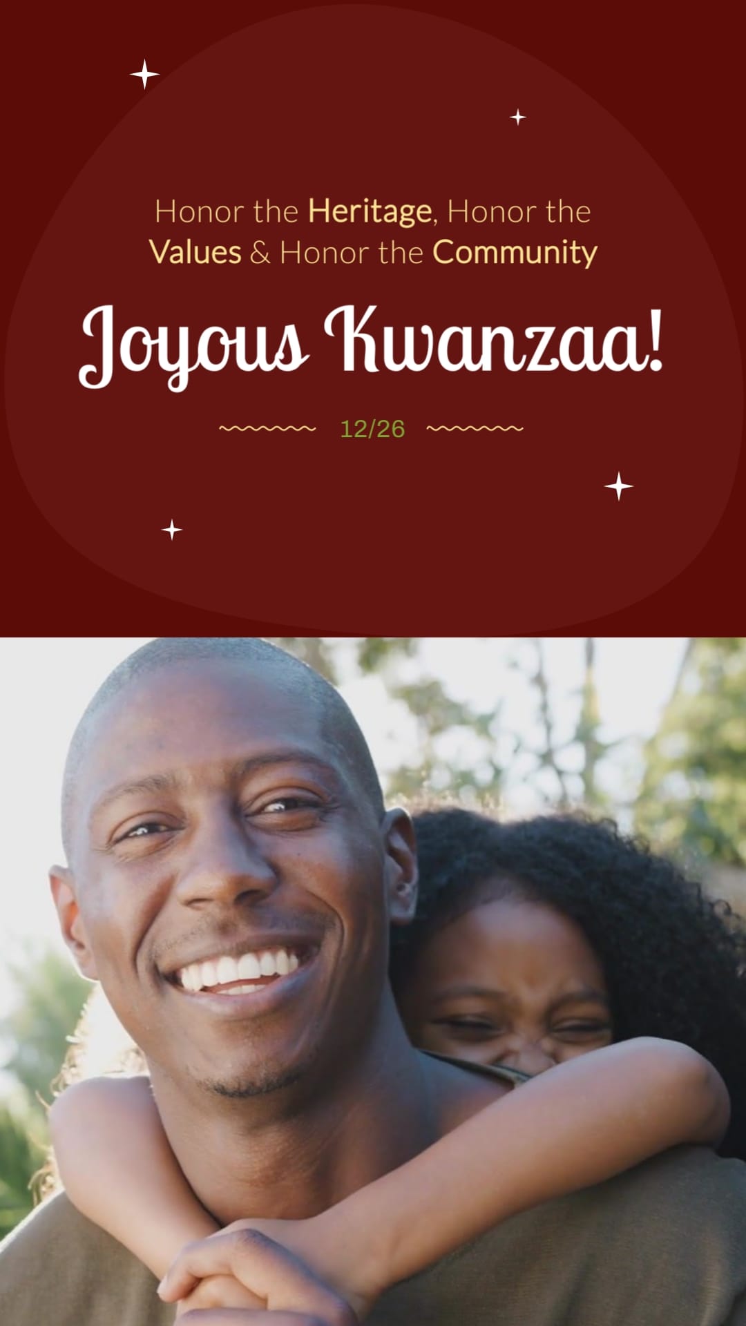 Stirring Kwanzaa Greeting Card Vertical Template
