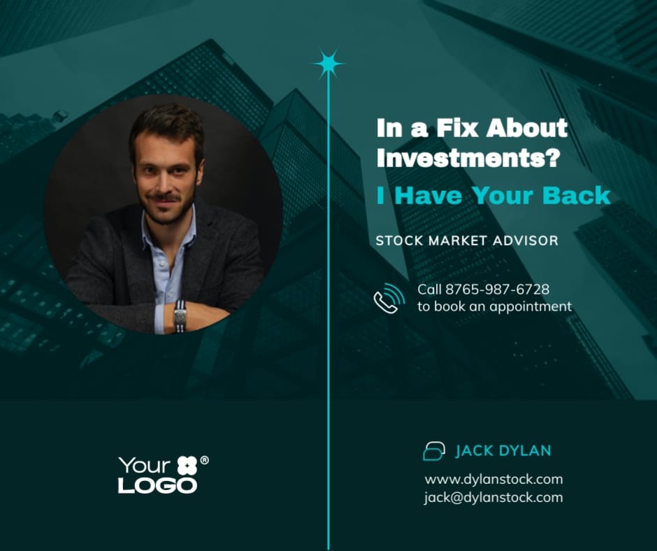 Stock Market Advisor Promo Facebook Post Template