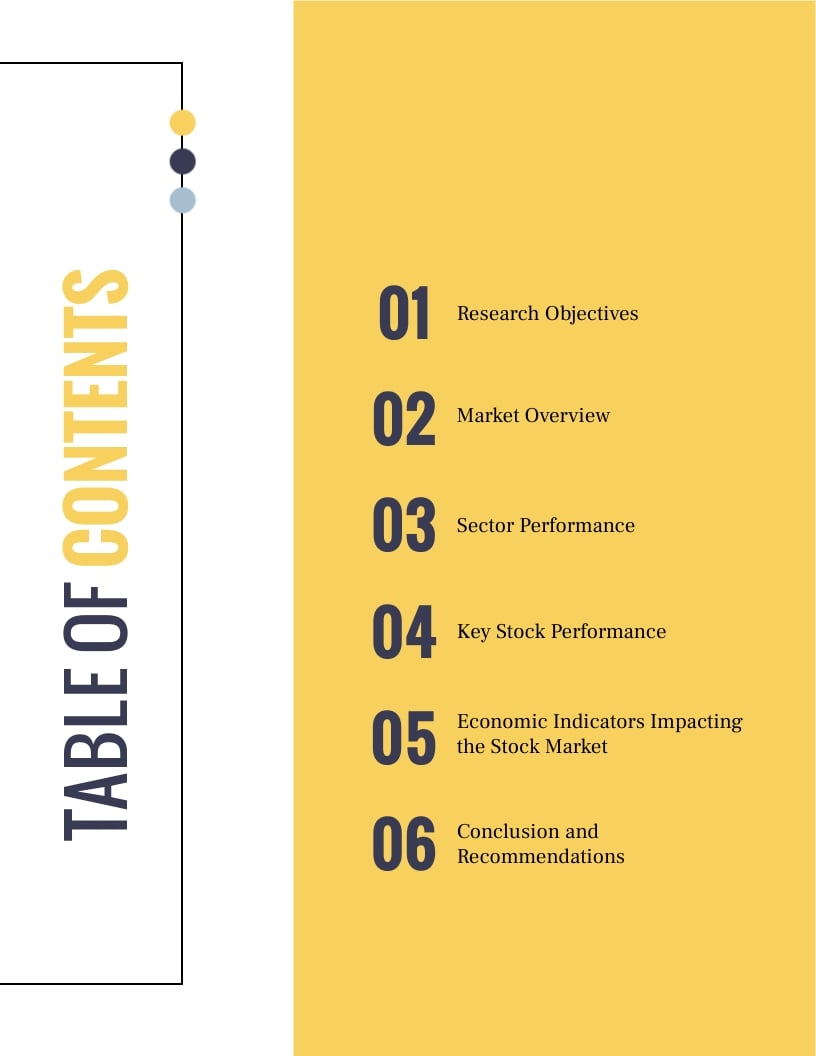 Stock Market Research Report Template | Visme