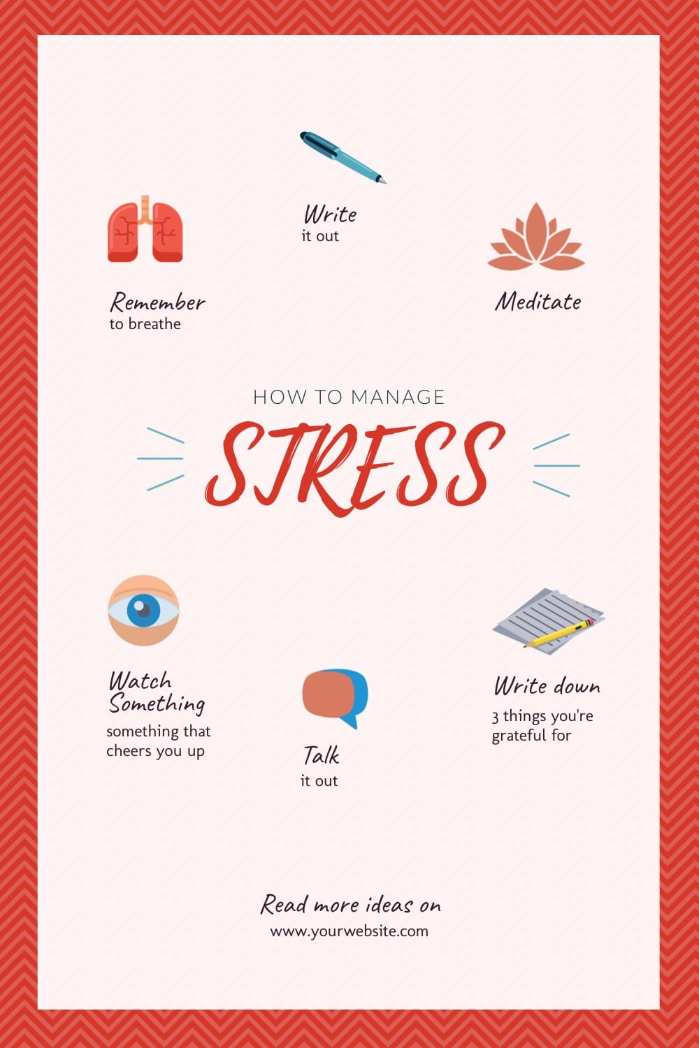 Stress Management Pinterest Post Template