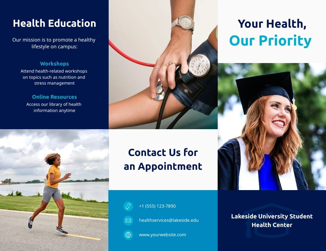 Student Health Services Brochure Template