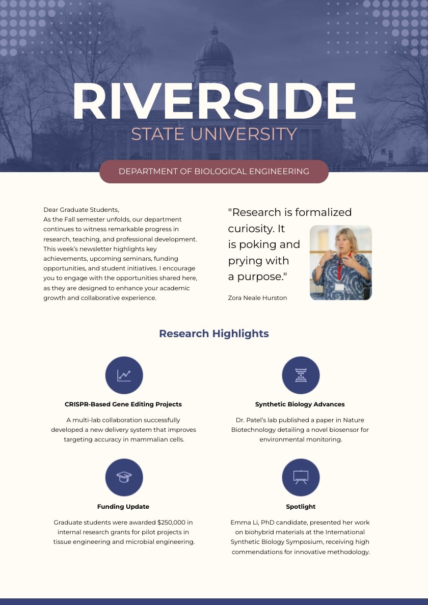 Student Newsletter Template Student Newsletter Template