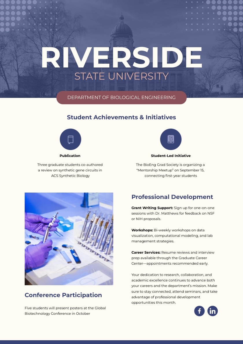 Student Newsletter Template - Slide 2 Student Newsletter Template - Slide 2