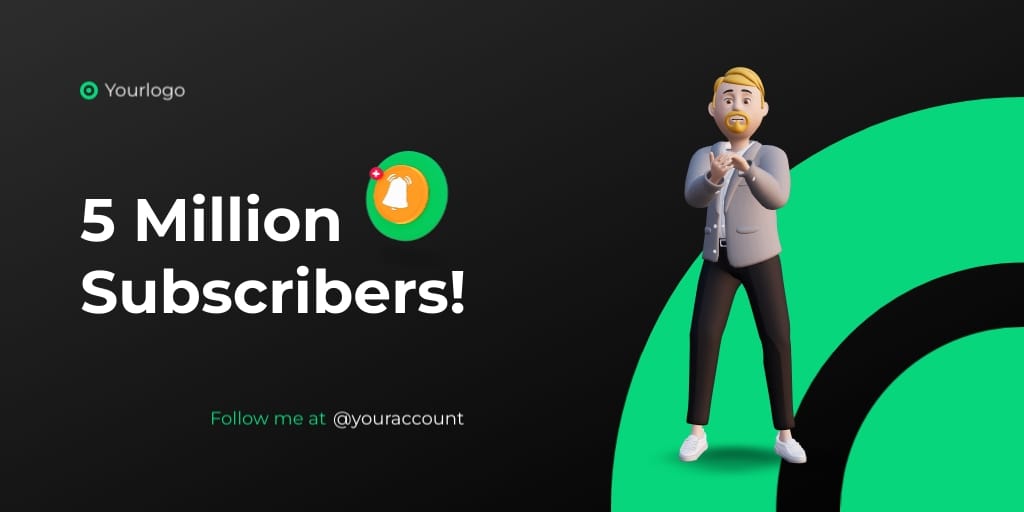 Subscribers Twitter (X) Post Template