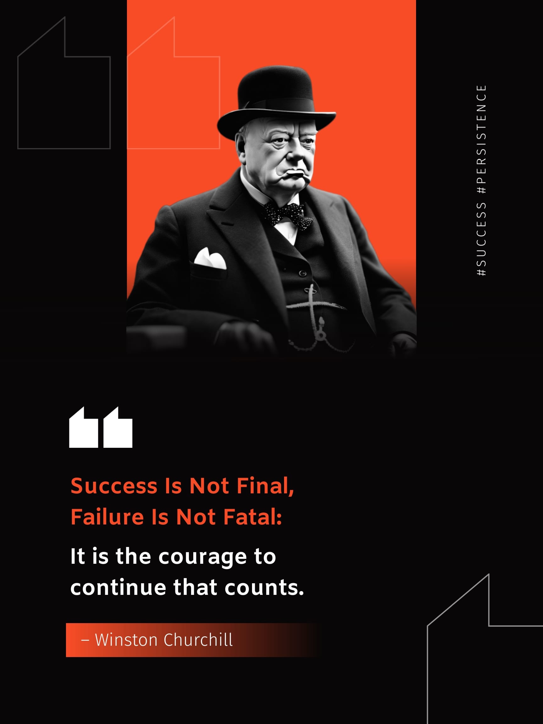 Success Inspirational Quote Poster Template