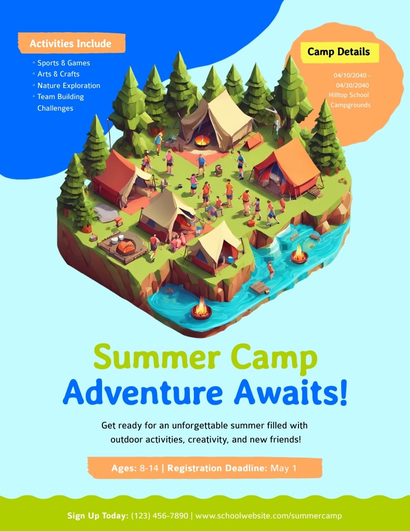 Summer Camp Flyer Template