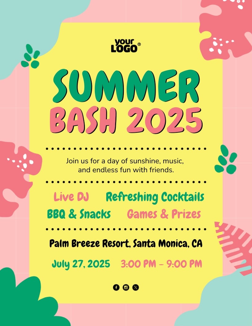 Summer Party Flyer Template