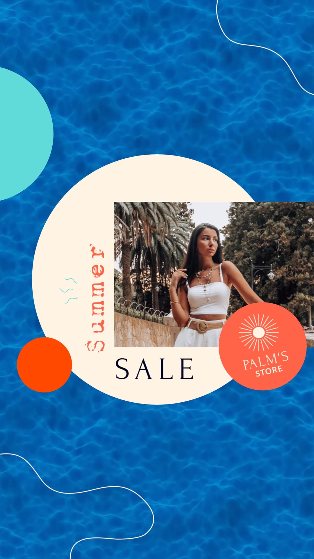 Summer Sale Facebook Video Ad Vertical Template