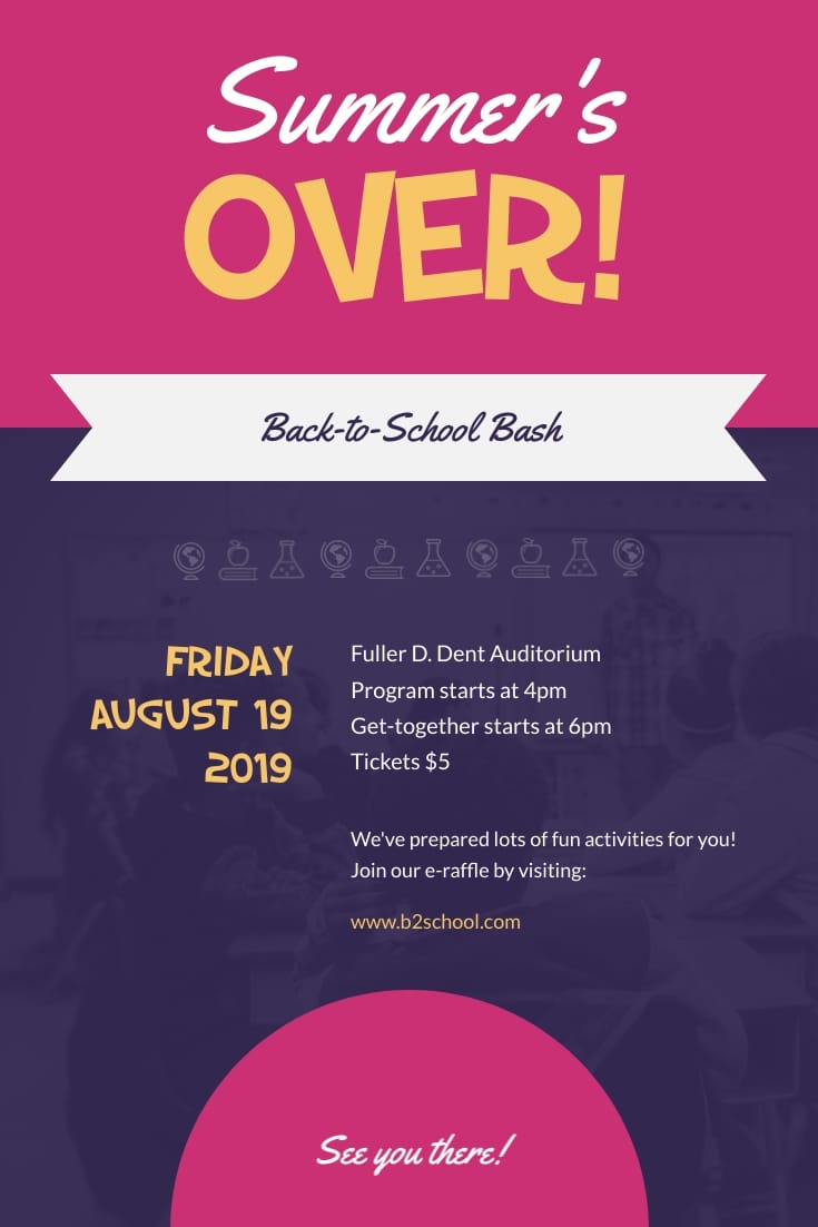 Summer's Over Back to School Pinterest Post Template