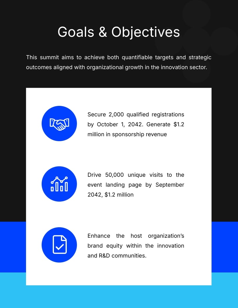 Summit Event Marketing Plan Template - Slide 4 Summit Event Marketing Plan Template - Slide 4