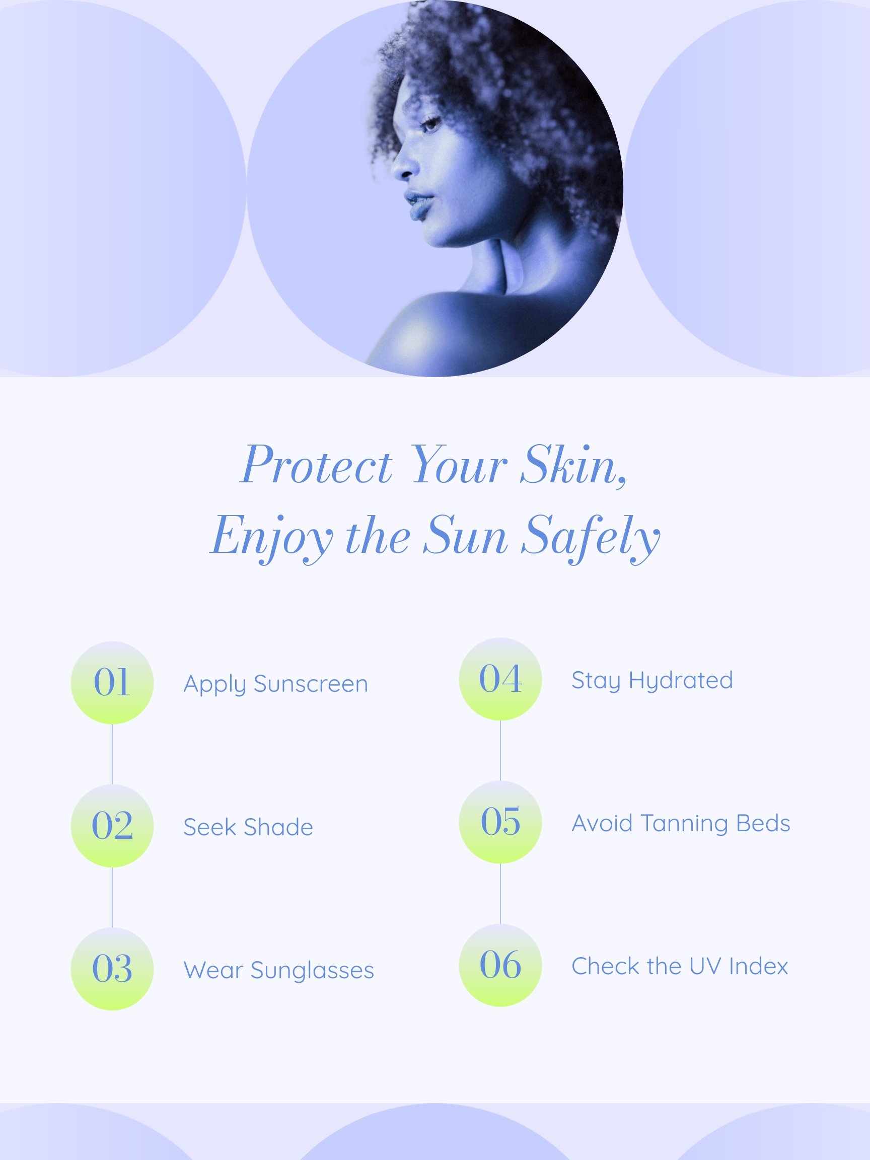Sun Safety Tips Poster Template