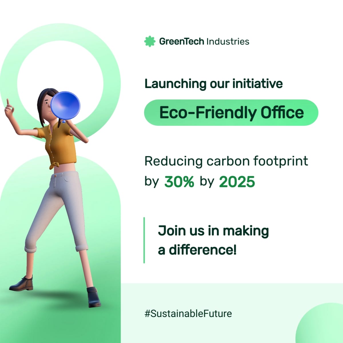 Sustainability Initiative Linkedin Post Template