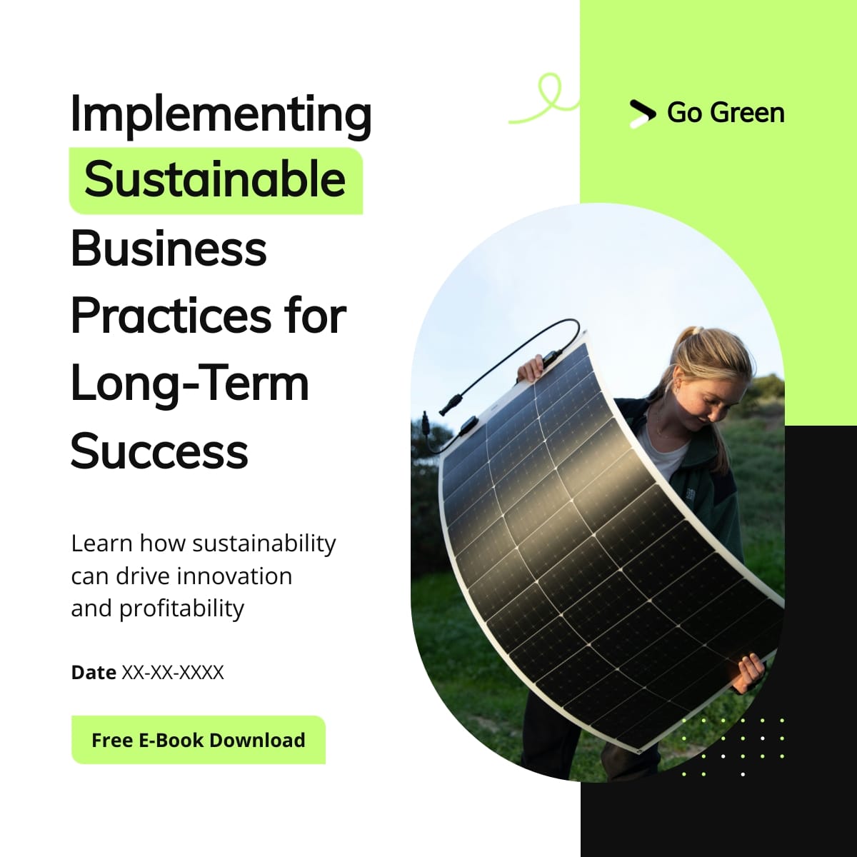 Sustainable Business Practices LinkedIn Post Template