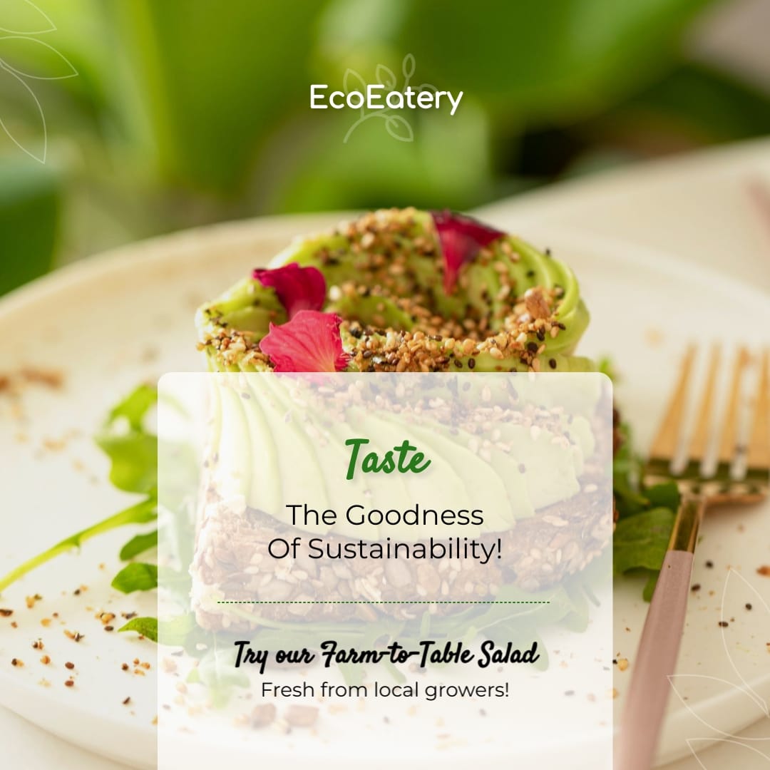 Sustainable Restaurant Instagram Carousel Post Template