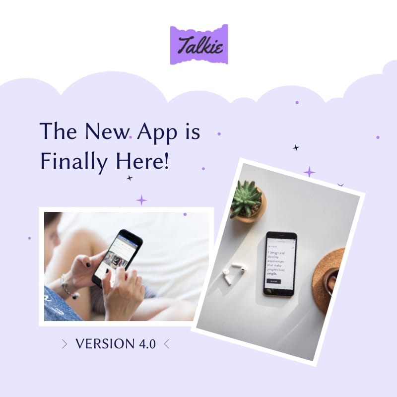 Talkie New App Blog Graphic Medium Template