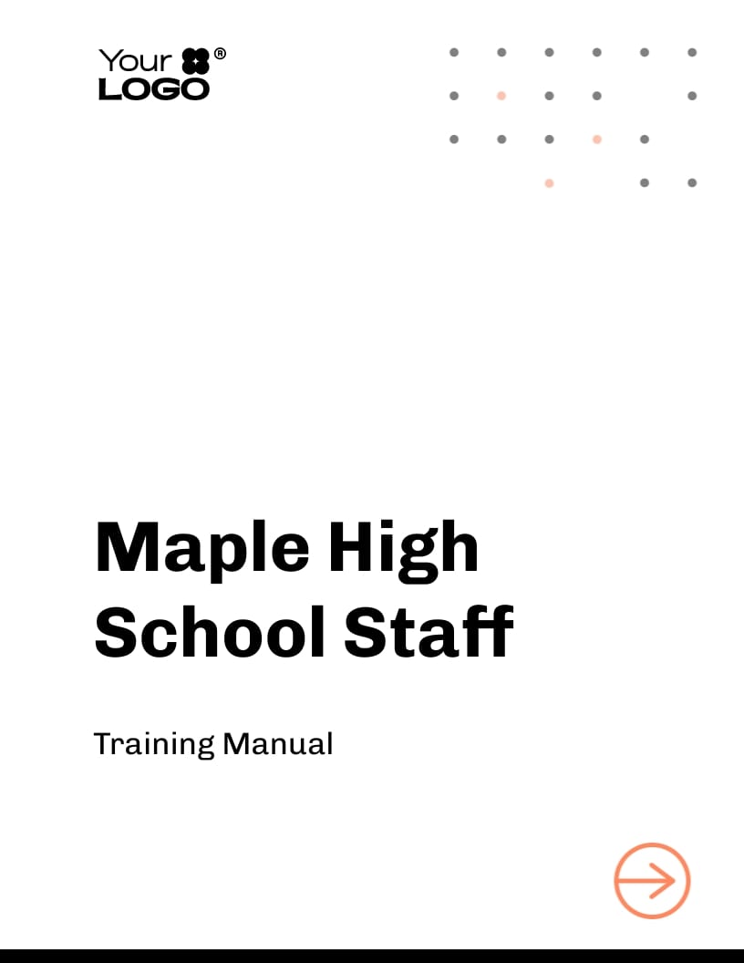 Teacher Employee Training Manual Template