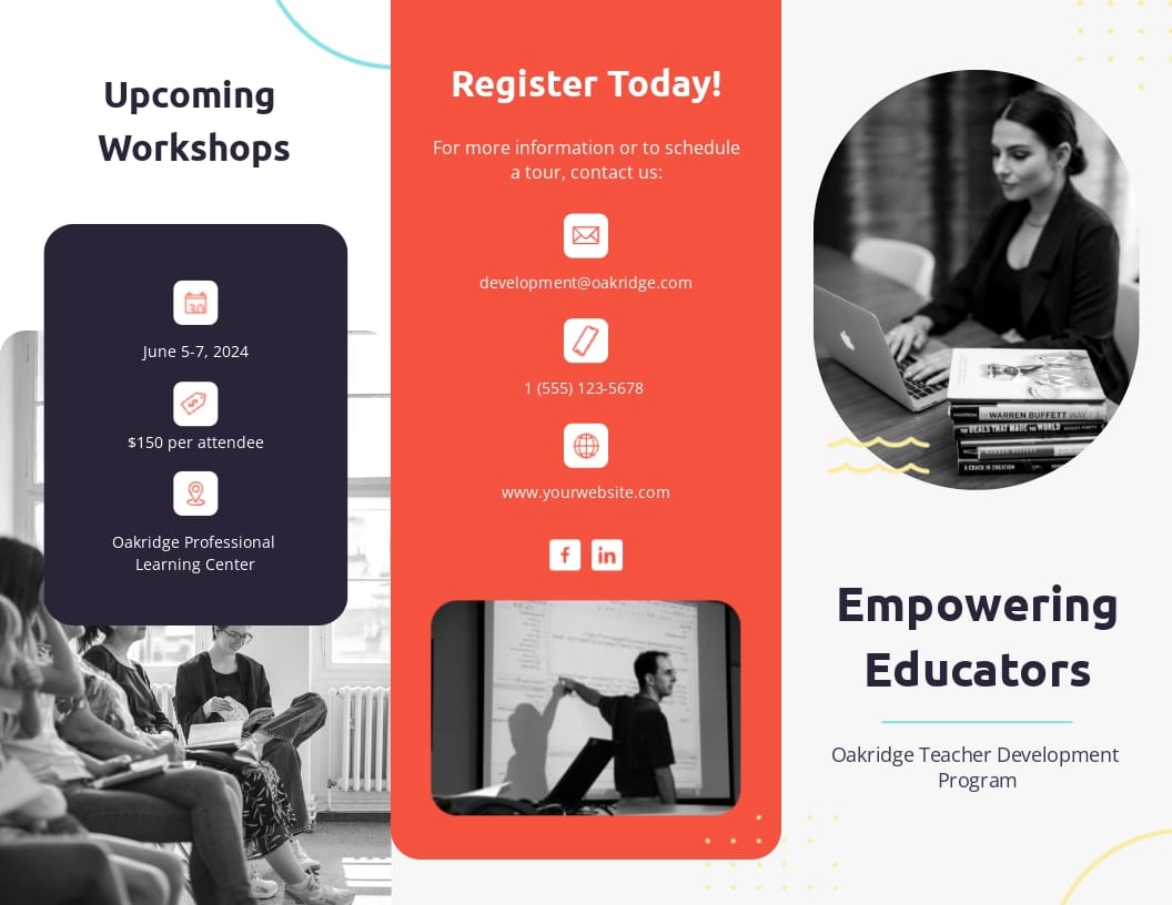 Teacher Professional Development Brochure Template