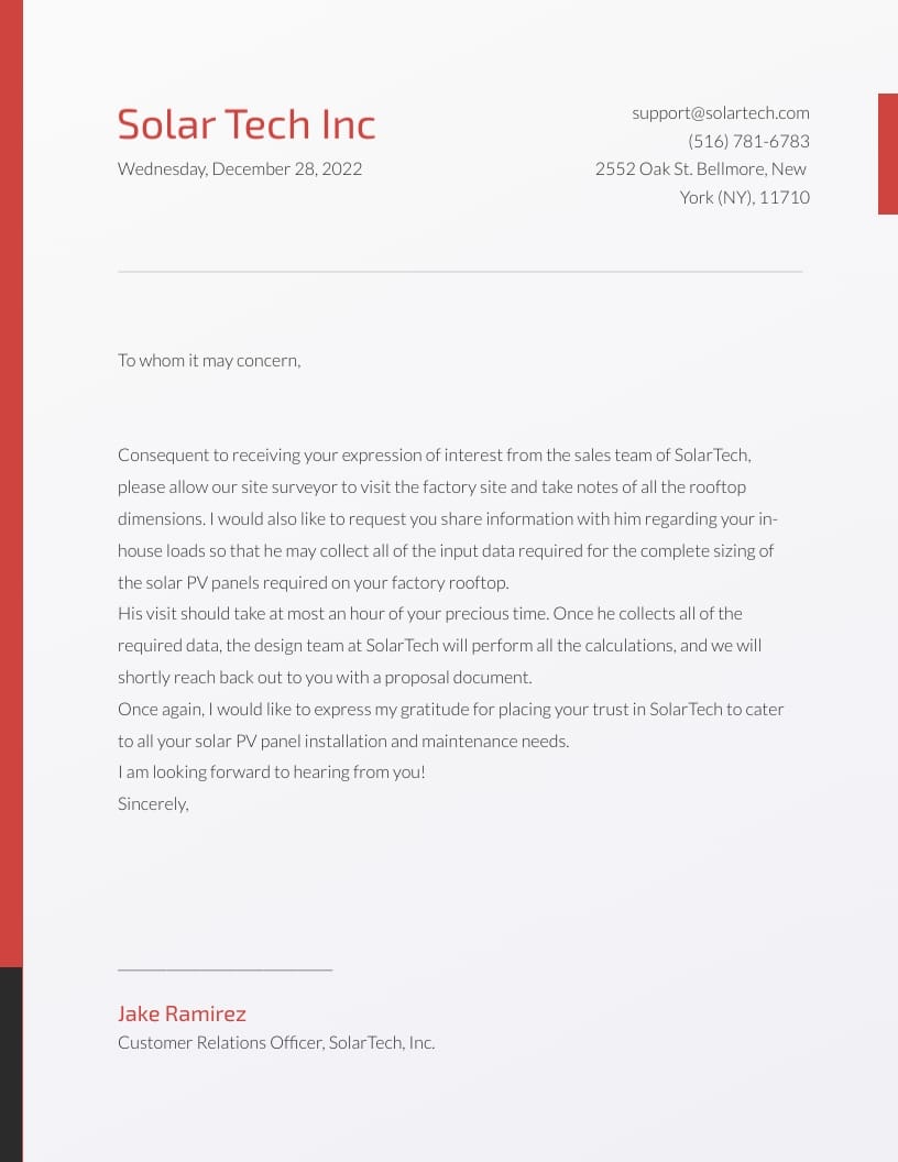Tech Business Letterhead Template