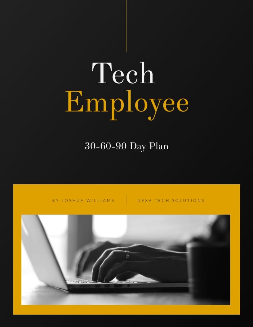 Tech Employee 30-60-90 Day Plan Template