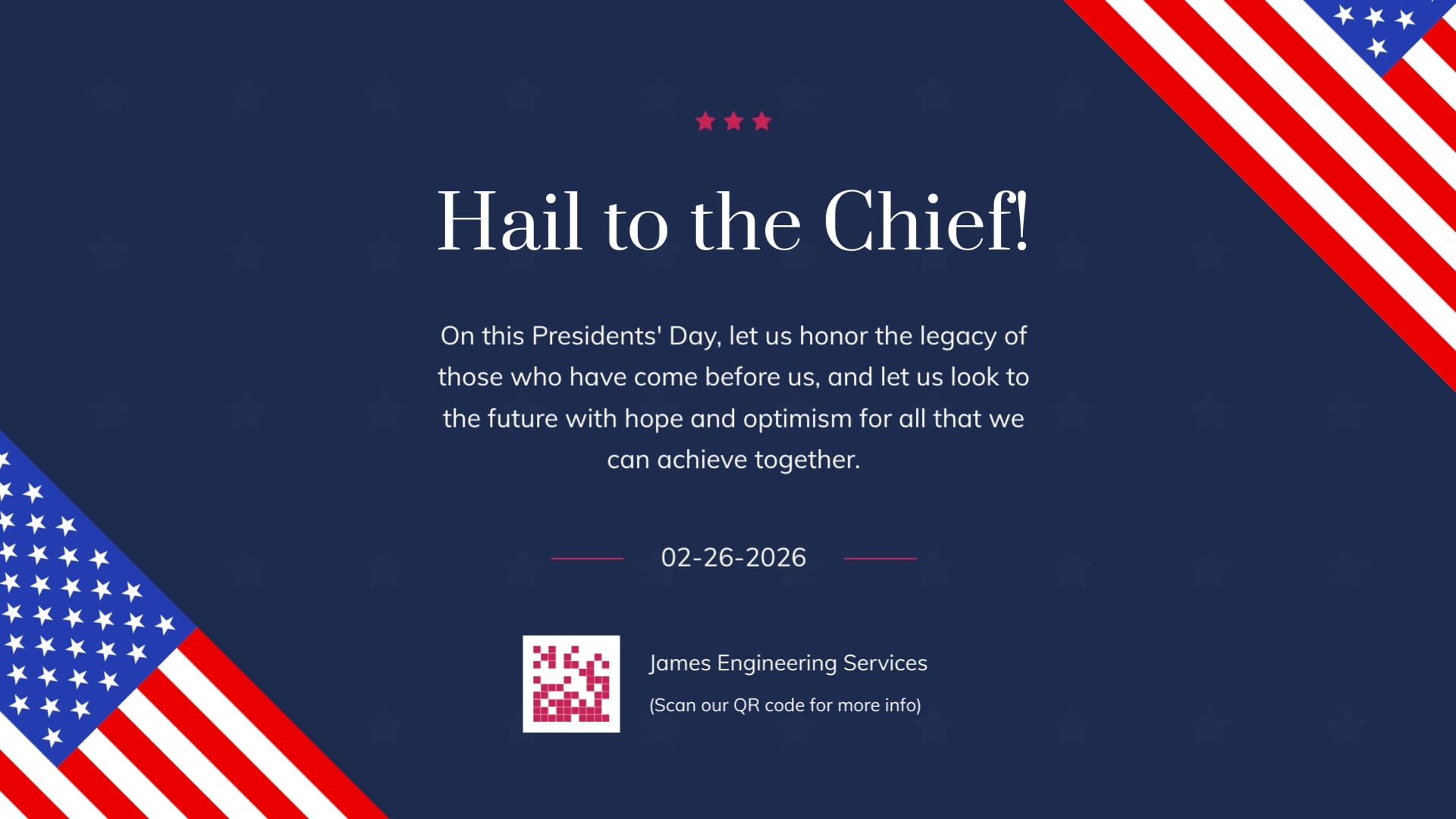 Tech Firm Presidents Day Greeting Card Template