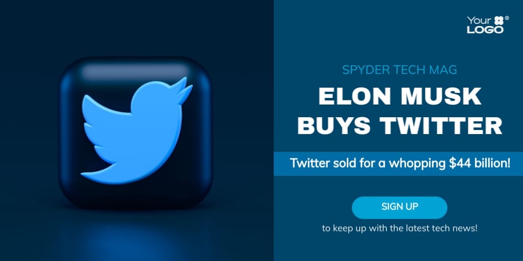 Tech Newsletter Twitter Ad Template