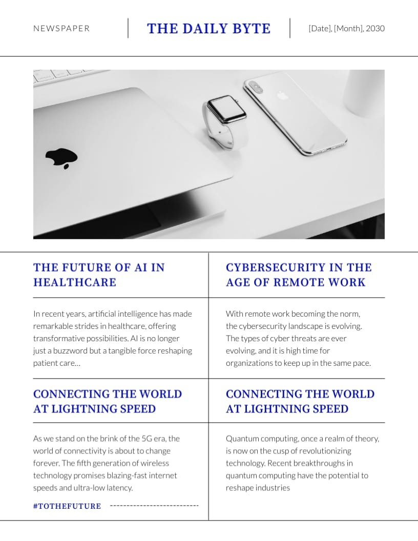 Tech Newspaper Template