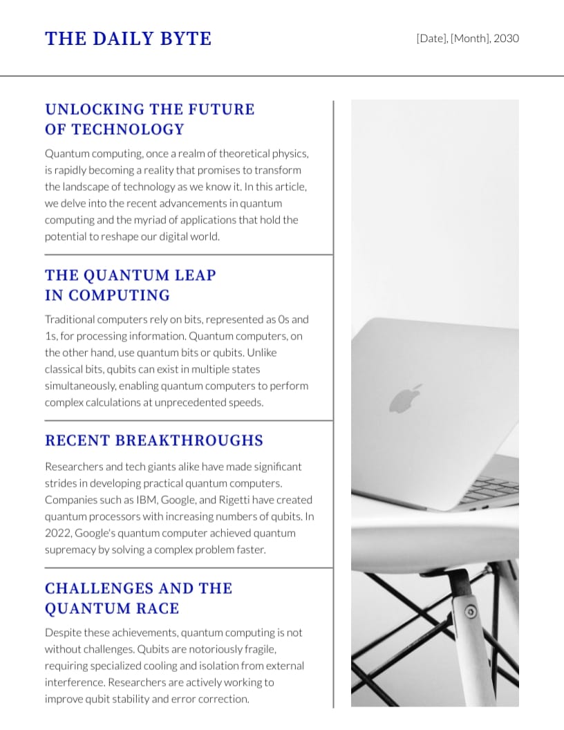 Tech Newspaper Template - Slide 2 Tech Newspaper Template - Slide 2