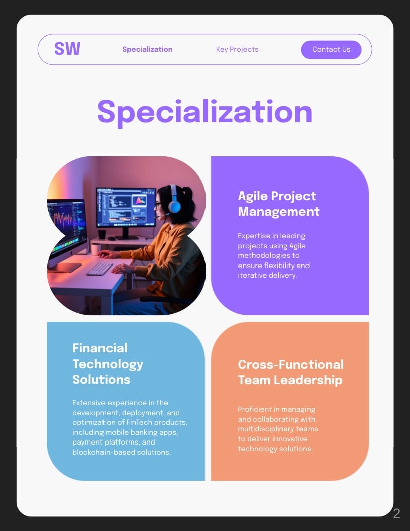 Tech Project Portfolio Template - Slide 2 Tech Project Portfolio Template - Slide 2