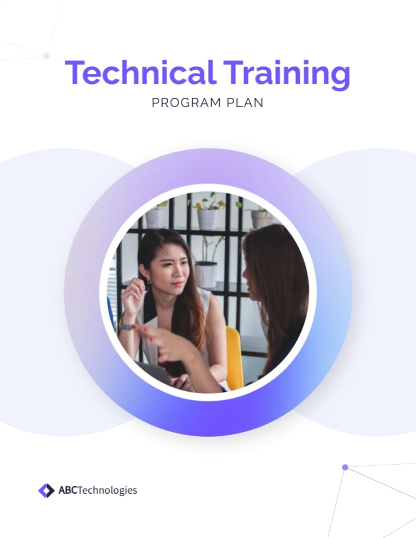 Technical Training Program Plan Template
