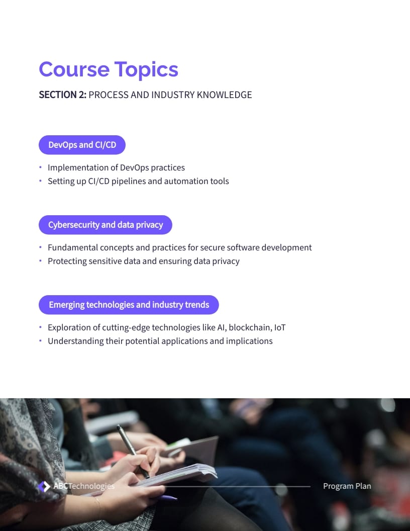 Technical Training Program Plan Template - Slide 7 Technical Training Program Plan Template - Slide 7