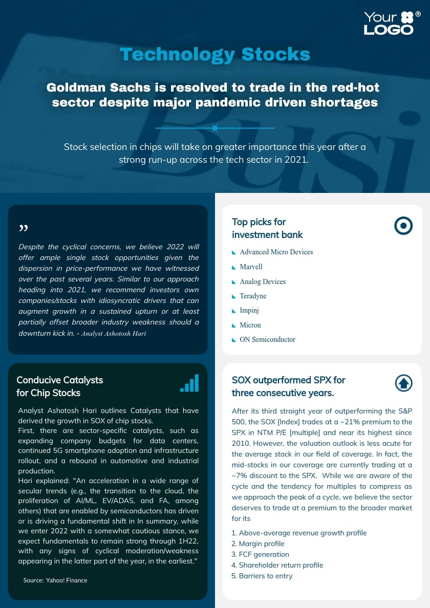 Technology Stocks Newsletter Consulting Template