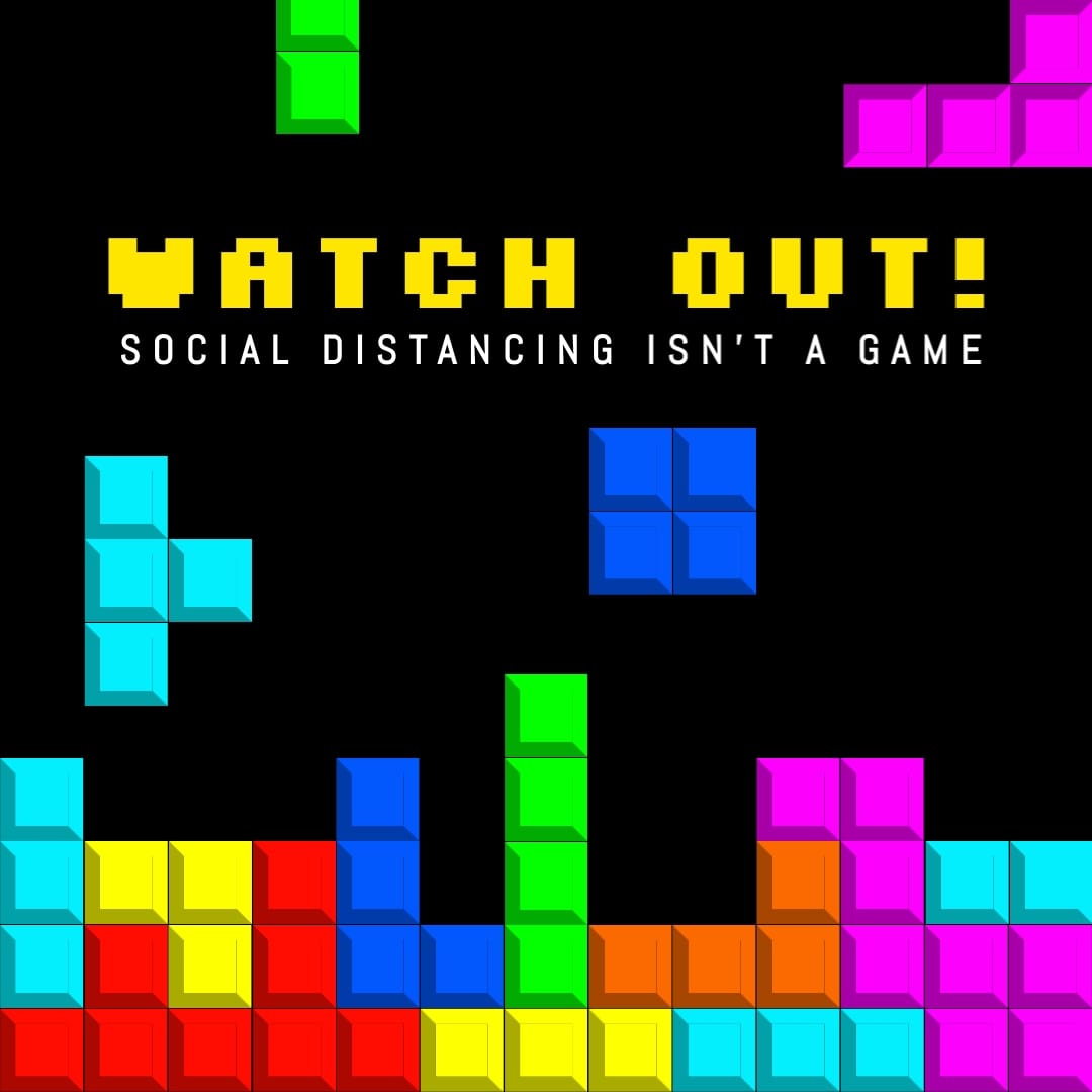 Tetris Social Distancing - Instagram Post Template