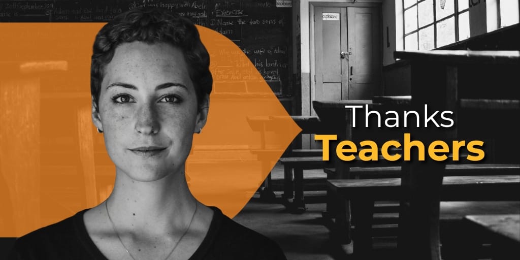 Thank You Teachers Twitter Post Template