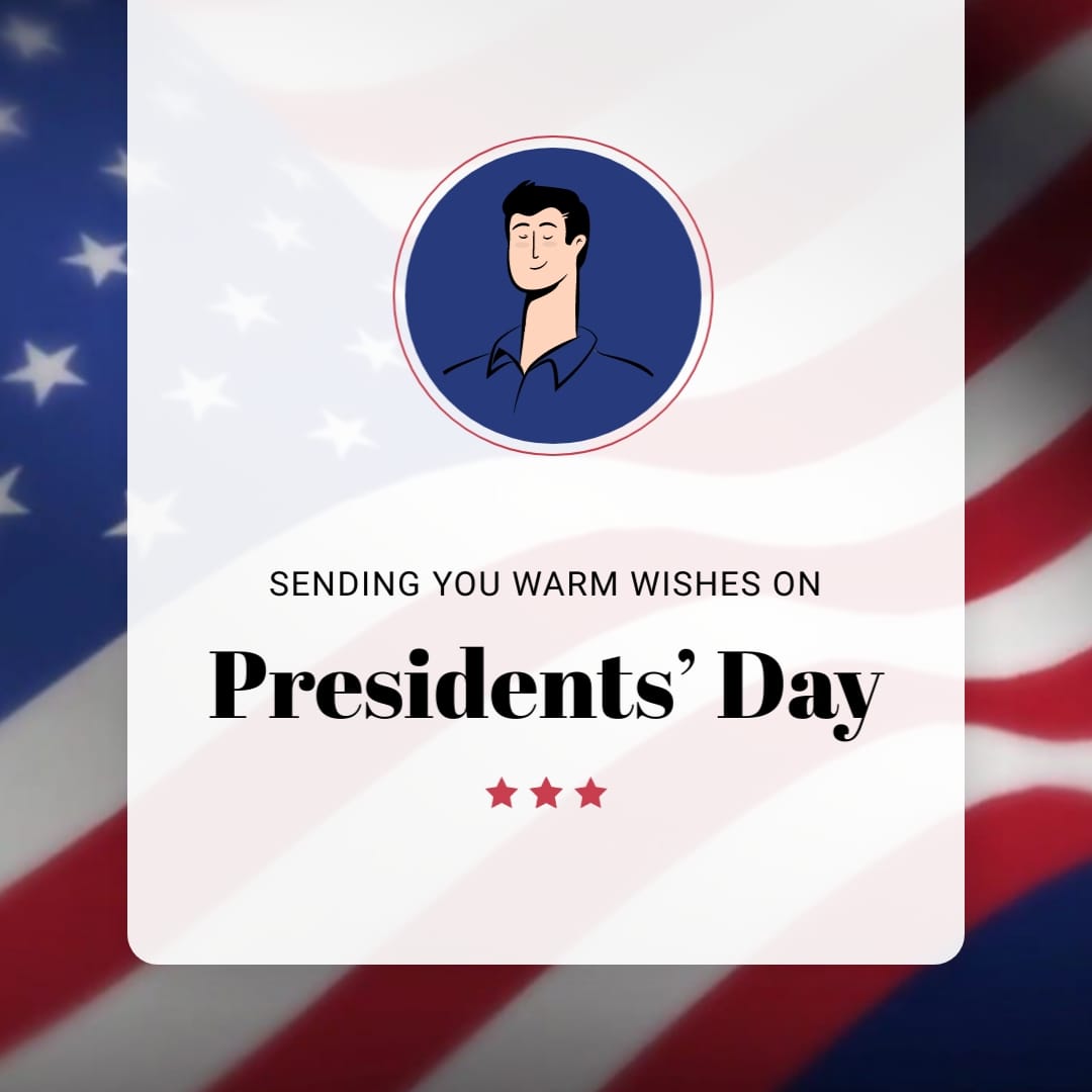 Thankful Presidents Day Greeting Card Square Template