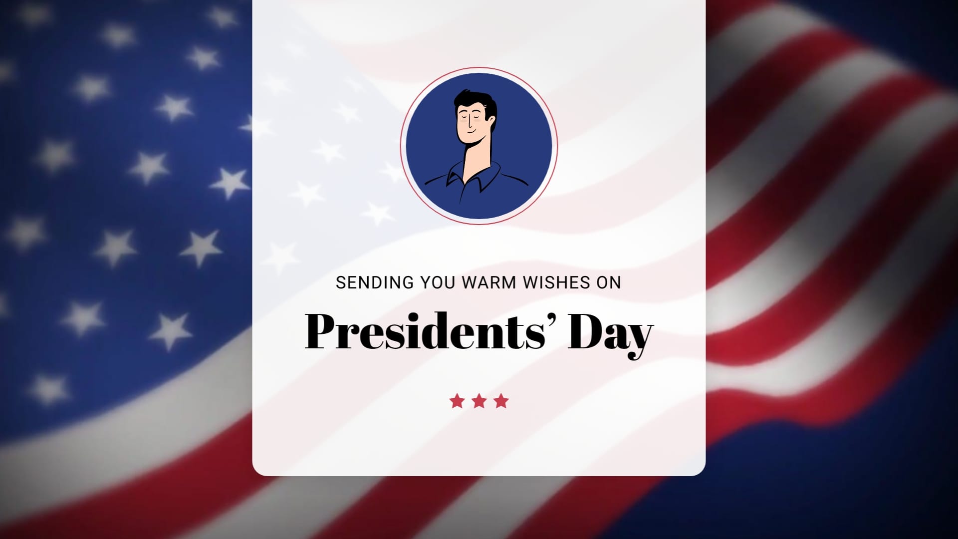 Thankful Presidents Day Greeting Card Template