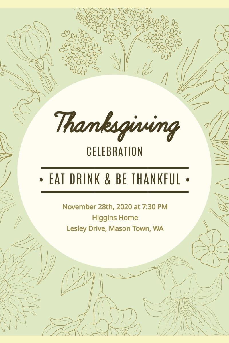 Thanksgiving Celebration Blog Graphic Large Template