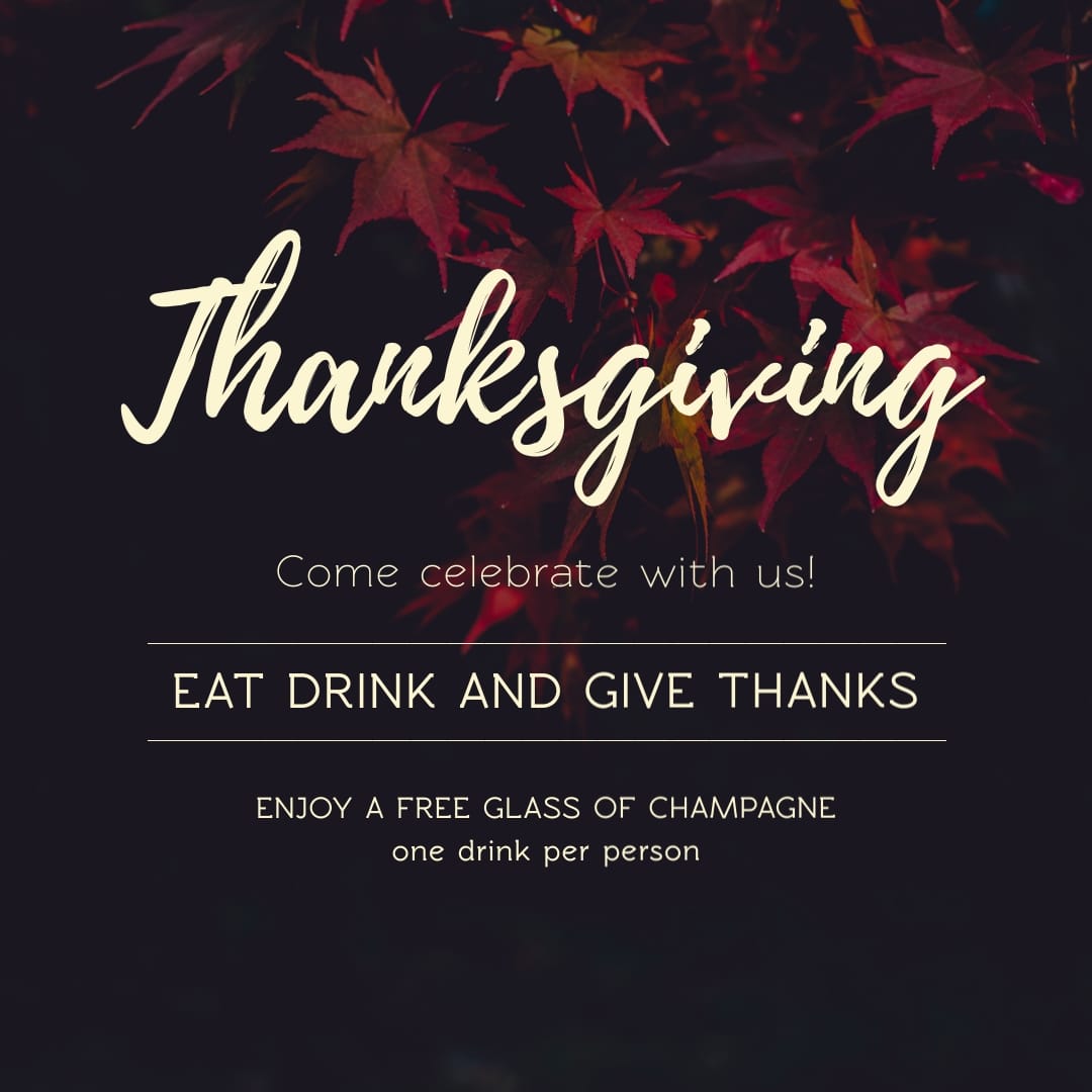 Thanksgiving Champagne Instagram Post Template