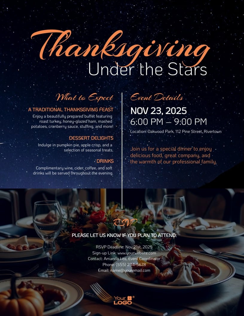 Thanksgiving Dinner Flyer Template