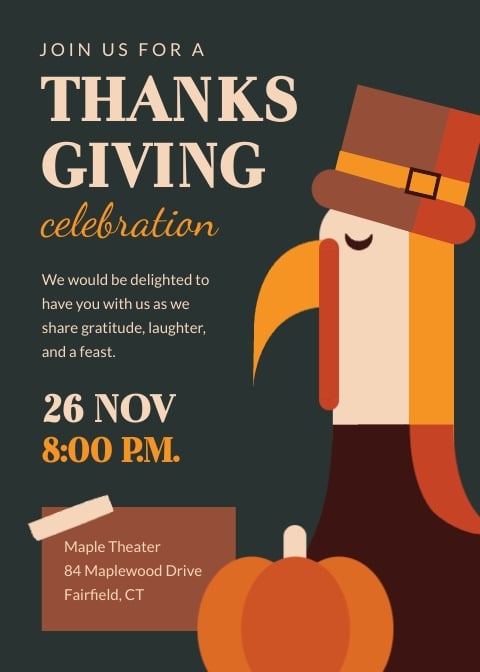 Thanksgiving Invitation Template Thanksgiving Invitation Template