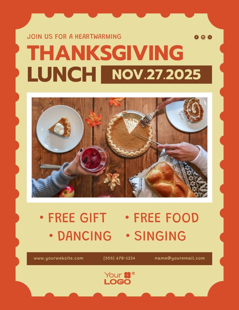 Thanksgiving Lunch Flyer Template
