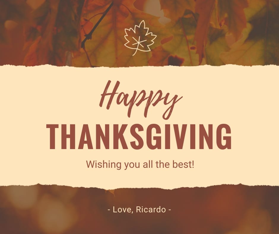 Thanksgiving Wish You the Best Facebook Post Template