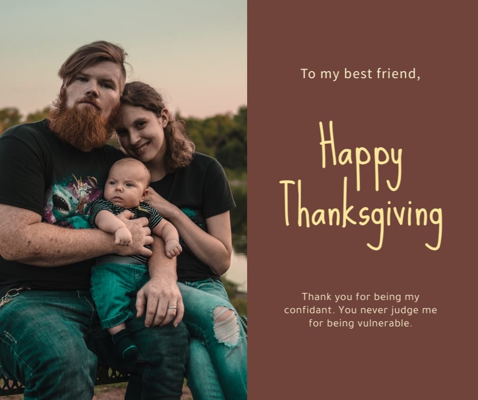 Thanksgiving for Best Friend Facebook Post Template Thanksgiving for Best Friend Facebook Post Template