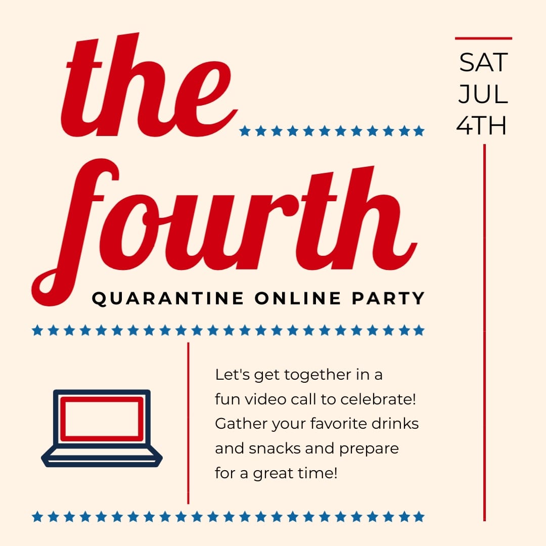 The Fourth Online Party Animated Square Template