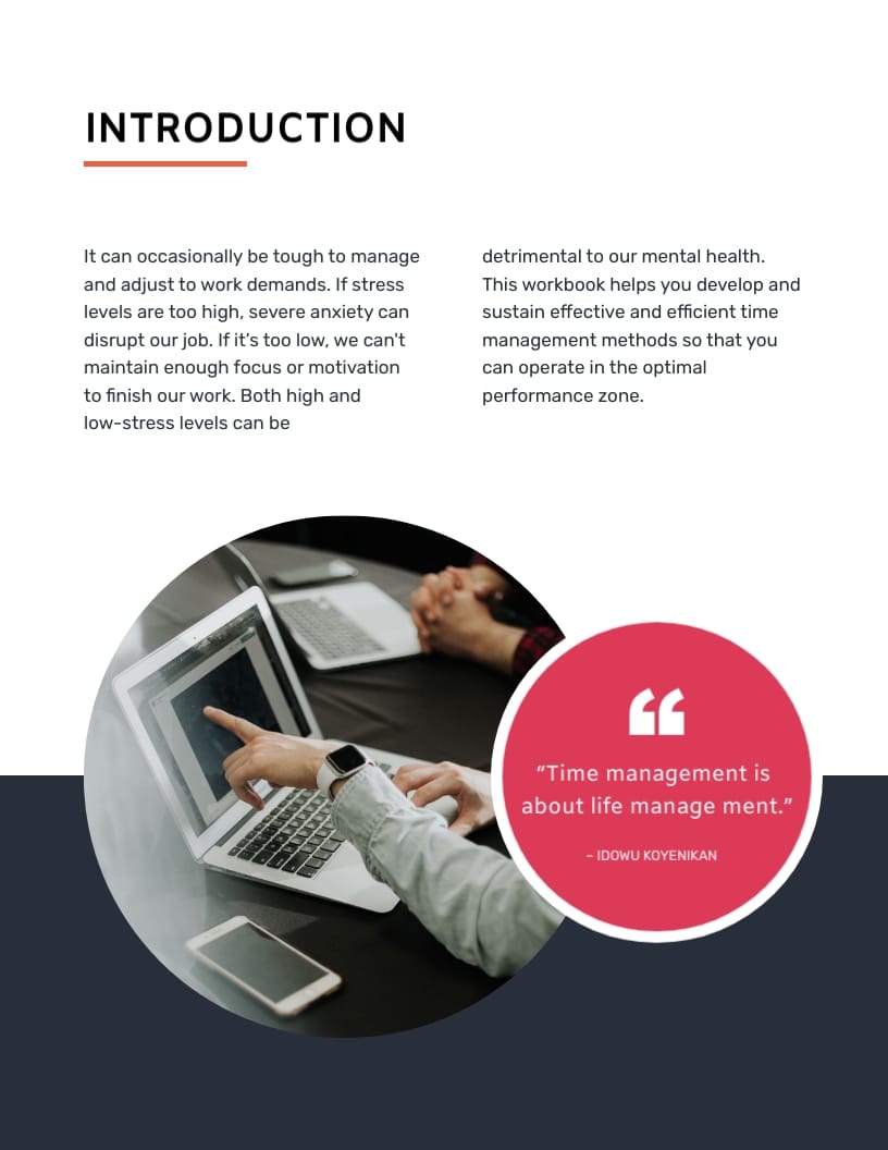 Time Management Workbook Template - Slide 3 Time Management Workbook Template - Slide 3