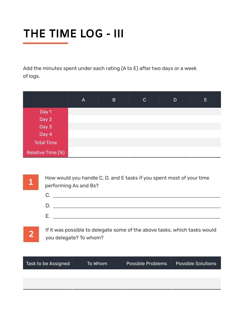 Time Management Workbook Template - Slide 6 Time Management Workbook Template - Slide 6