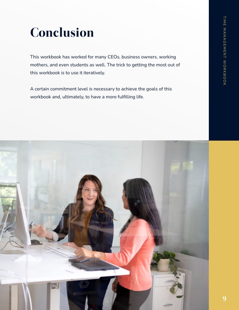 Time Management Workbook Template - Slide 10 Time Management Workbook Template - Slide 10