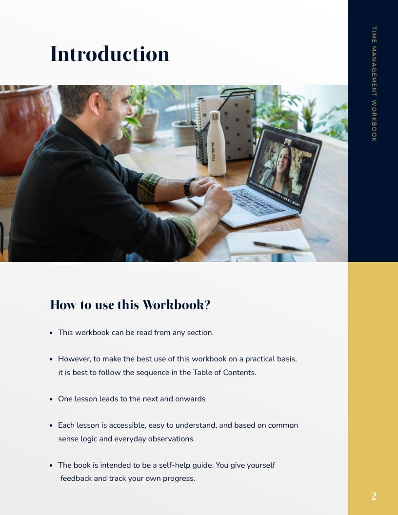 Time Management Workbook Template - Slide 3 Time Management Workbook Template - Slide 3