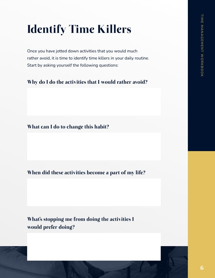 Time Management Workbook Template - Slide 7 Time Management Workbook Template - Slide 7