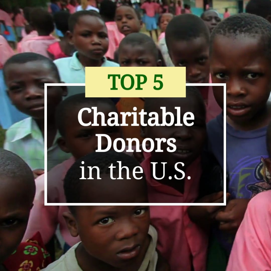 Top 5 Charitable Donors in the U.S. Listicle Square Template