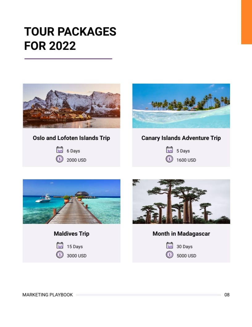 Tourism Marketing Playbook Template | Visme